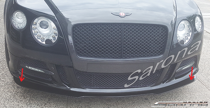 Custom Bentley GTC  Convertible Front Add-on Lip (2013 - 2016) - $590.00 (Part #BT-029-FA)